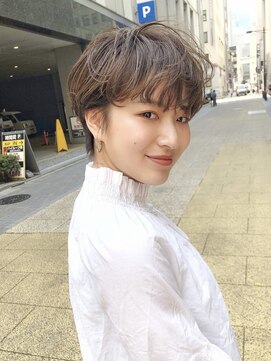 ロット 横浜(lot) 小顔マレットヘア×オリーブグレー×パーマ[横浜駅]