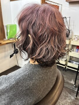 ミディアムレイヤーパーマ