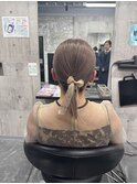 お呼ばれアレンジ ヘアセット タイトアレンジ