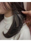 インナーカラー/ココアブラウン×シルバーベージュ