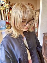 フェイバー 警固店(FAVOR) 透け感ミルクティーベージュ/レイヤーカット/福岡/天神/警固