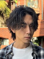 フィフス 札幌大通(fifth)&nbsp;無造作シャドウパーマの王道センターパートスタイル◎