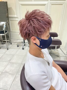 アヴァンス 天王寺店(AVANCE.) MEN'S HAIR 刈り上げ×ブリーチ×ピンクカラー