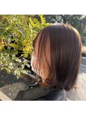 インナーベージュ×外ハネボブスタイル