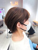 ラッキーヘア 加古川(Lucky Hair)&nbsp;ナチュラル白髪ぼかしハイライト×ショートスタイル【シン】