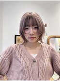 ホワイトベージュ ウルフ バングローライト