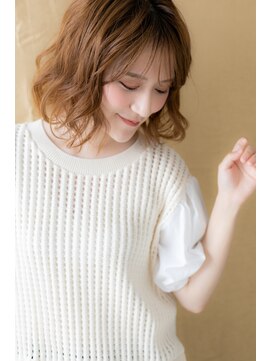 カバーヘア ブリス 北浦和(COVER HAIR bliss) 外国人風ハイトーンカラー抜け感ボブパーマ314Y北浦和10代20代!