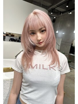 モニカ(MONIQA) 【ペールピンク】ブリーチデザインカラー