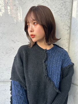 ジーナ 京都河原町(Zina) 髪質改善＊オリーブグレージュボブ＊美髪【Zina京都河原町】