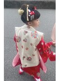 七五三参り　3歳kids　新日本髪♪