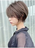 ショートボブ髪型30代40代50代前髪あり前髪なし面長丸顔【倉田】