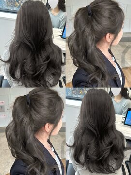 アマトウキョウ アユンチェ(AMA TOKYO×AYUNCHE) ダークグレージュ アッシュグレー 透明感カラー