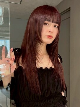 ベイルーム(BAYROOM by HONEY omotesando) ワイドバングイメチェン姫カットレイヤーカットワインレッド1