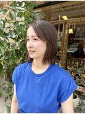 ブラウンベージュ×ボブ