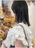 オリーブグレー！暗髪でも透け感、色持ち◎
