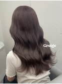 15534オリーブグレージュ韓国風巻きレイヤーカットくびれヘア