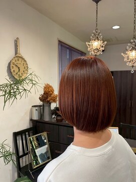 マイ ヘア デザイン 岡崎(MY hair design) 大人可愛いマロンベージュ＊丸みショートボブ＊20代30代