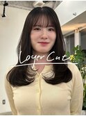 レイヤー/ラウンドバング/ハッシュボブ/韓国/ボブ/梅田