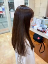 ヒラトヤ 肴町店 縮毛矯正髪質改善透明感ストレートロングナチュラルブラウン20代