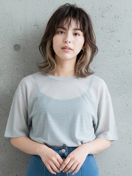 ヘアアンドメイク ニューヨーク ニューヨーク 長岡天神店(Hair&Make NYNY) ミディアム×レイヤー×インナーカラー×チョコレートブラウン