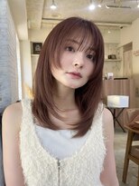 ガーデン 渋谷(GARDEN) ミディアム ニュアンスパーマ 似合わせカット 顔周り