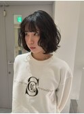 <ゲストこなれ感、ラフなくせ毛風ウェーブボブ