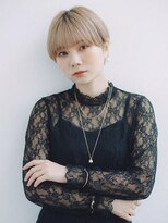 アッシュ 瑞江店(Ash)&nbsp;レイヤーカットショートボブ白髪ぼかしハイライト顔周り