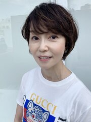 40代50代60代大人可愛いニュアンスパーマショートヘア☆