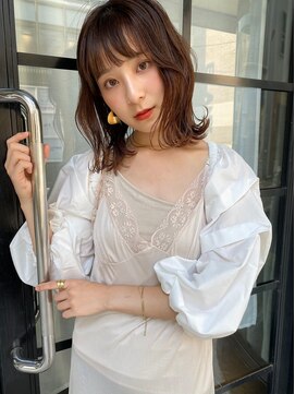 レンク(LENC) 外ハネ×マロンベージュ×アリサ