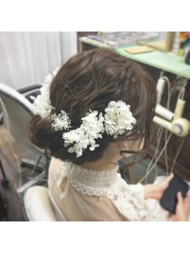 ヘアースペース 練馬店(hair space COCO) 卒業生もアレンジフラワーヘアー