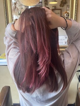 アンドアート ヘアーデザイン(AND ART HAIR DESIGN) ローズピンクカラー