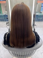 ロンドルーチェ 心斎橋(Lond luce)&nbsp;ダークアッシュ/ミディアムレイヤーカット［髪質改善/縮毛矯正］