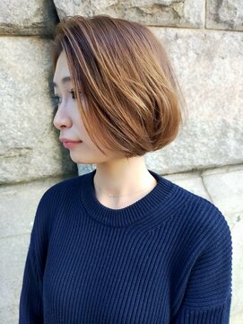 ビュートリアム 神戸(BEAUTRIUM) 柔らか丸みボブ/ベージュ/ひし形シルエット/小顔/20代/30代/40代