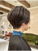 ハンサムショート/小顔ショート/前髪なし/長澤まさみ/グレージュ