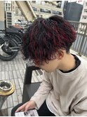 レッドハイライト 波巻きツイスパ