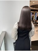 黒髪/グレージュカラー/ココアベージュ/ヘルシーロング[表参道]