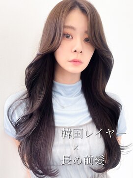 ソア 渋谷(soar) 【艶感★シースルーバング】韓国 髪型 大人可愛いウェーブ巻き髪