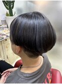 30代40代大人可愛いショートボブイルミナW３Dカラー脱白髪染め