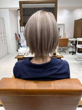 ネイロ 錦糸町(NeiRo) 魅力倍増カールセミディシアーカラーダークアッシュショートヘア