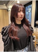 20代30代人気顔まわりぱつっとスタイル暖色カラー*