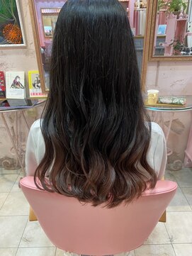 ＊髪質改善カラー＊エアリーロング＊感動の美髪ケア【Pink】