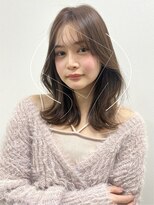 ジエクトカナウ 大阪梅田店(The Ect canow) レイヤーカット　シースルー前髪　くびれミディアム　韓国ヘア　