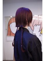 ワインレッドクラゲボブカット
