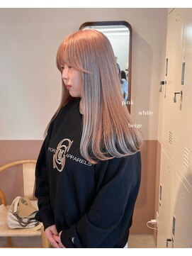 ボトル(bottle) white pink beige