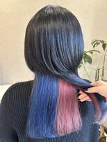 ラシサ(rashisa)&nbsp;インナーカラー/ブルー×ピンク