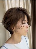 ショートカットxひし形ショートボブ×前髪なし20代30代40代50代
