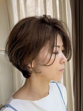 ヘアスペース リズム グリーン(Hair space Rizm green) ショートカットxひし形ショートボブ×前髪なし20代30代40代50代