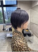 アプリコットオレンジ/くびれヘア/ウェーブショート[新潟]