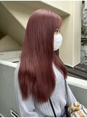 小川/ブリーチなしwカラーレイヤーカットピンクラベンダー