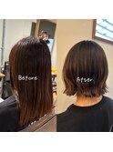 くびれショートボブスタイル